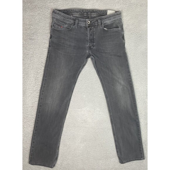 Diesel Safado Jeans Mens 34x32 Gray Regular Slim Straight Stretch Lightweight - Picture 1 of 12